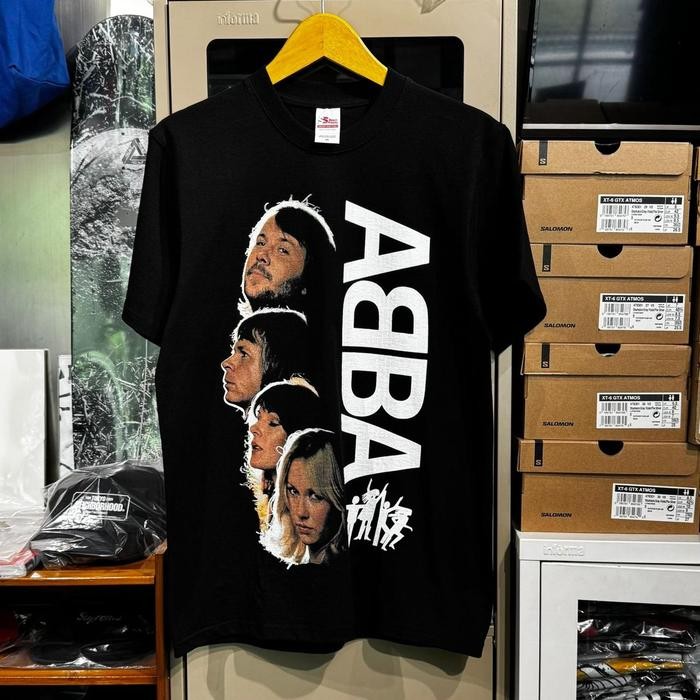 【COD】 ABBA - GOLD : GREATEST HITS TSHIRT BLACK - M