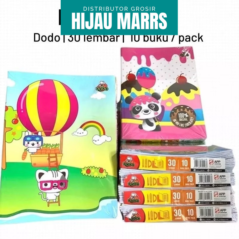 

HM~ 1 Buku Tulis - DODO/VISION- 30 LEMBAR - isi 10 Buku Tulis