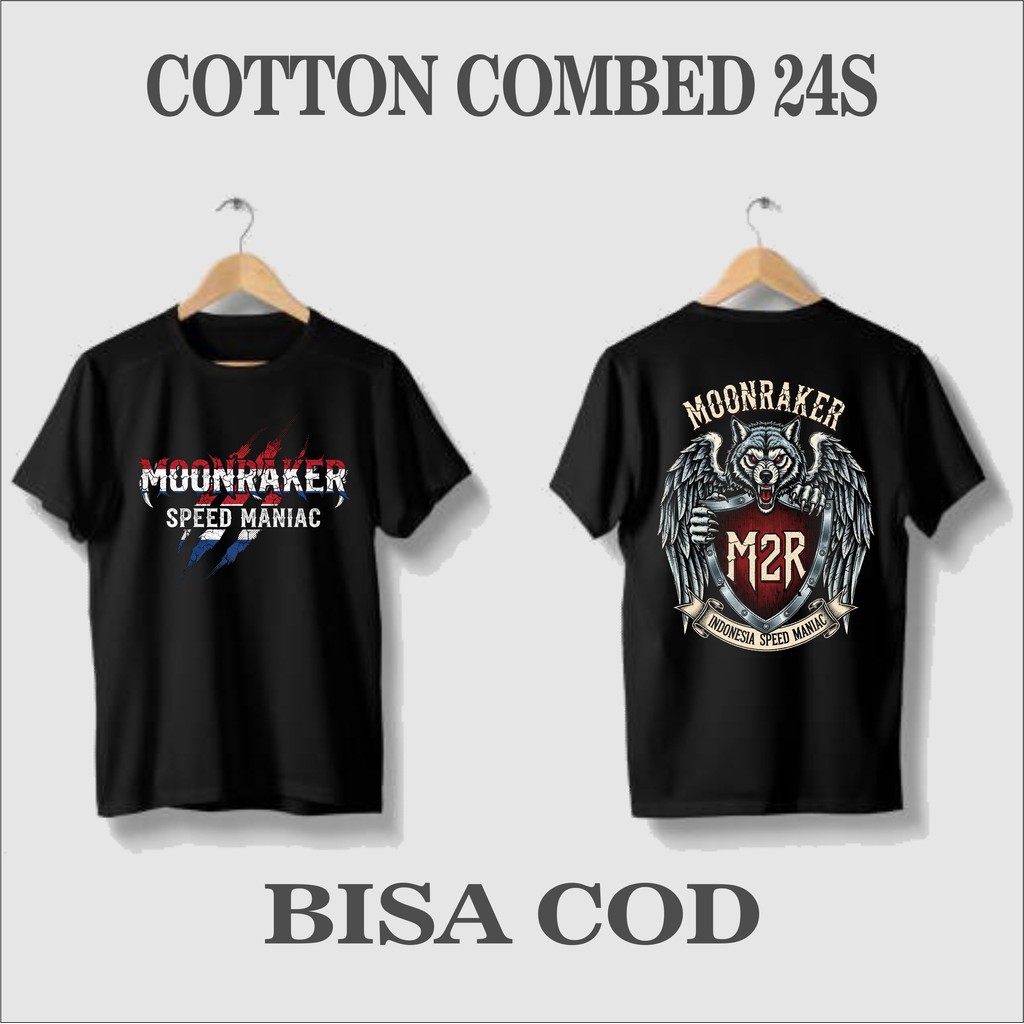 KAOS MOONRAKER M2R WANIEUN BAHAN TEBAL 24S FREE STIKER 06