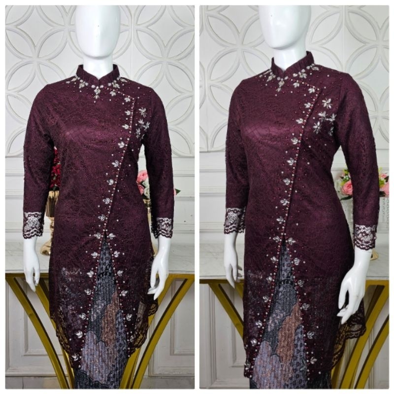 Kebaya Janggan brukat payet/ Kebaya kekinian / Kebaya Brukat / Kebaya Janggan Brukat