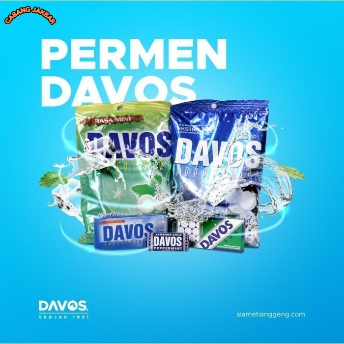 

Permen Jadul Rasa Mint Merk Davos Bag Oleh Oleh Khas Purbalingga