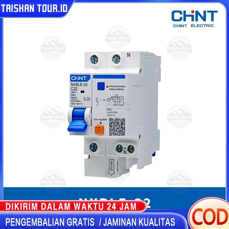 RCBO ELCB + MCB NXBLE-32 NXBLE-63 1P+N 6kA 6A-32A , Earth Leakage Circuit Breaker (ELCB) , Cocok