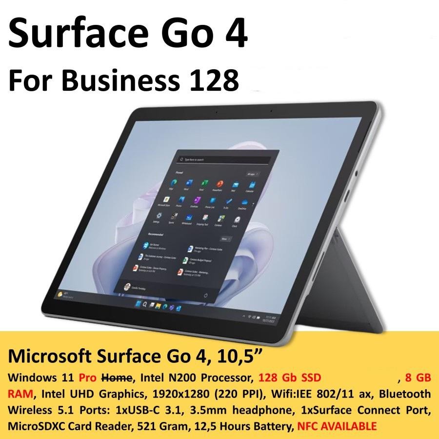 Microsoft Surface Go 4 for Business 8/128 Win 11 Pro 10,5"