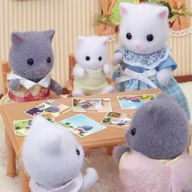 Genuine  Sylvanian Families forest blind bag doll clothes Villa capsule toy furniture Persian cat fa