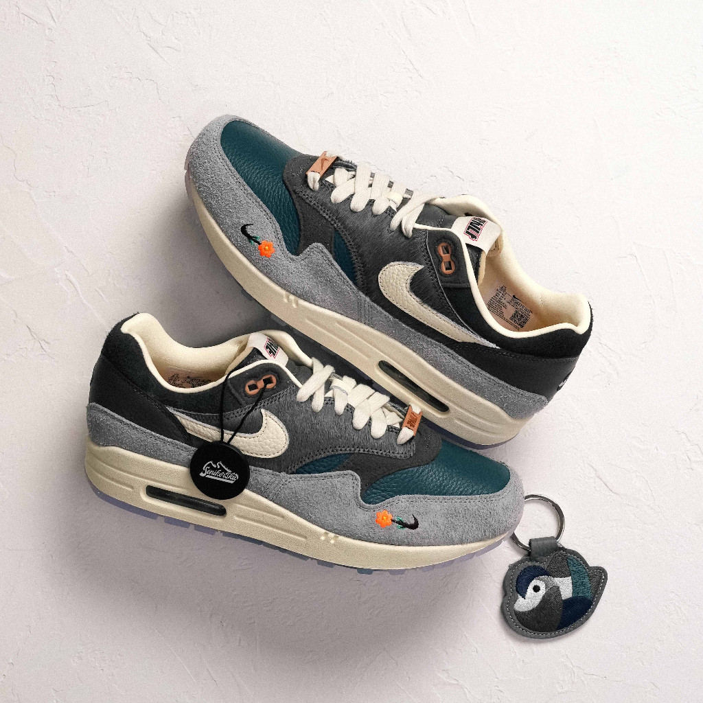 【100% Authentic】 Air Max 1 Kasina Won Ang Grey Men