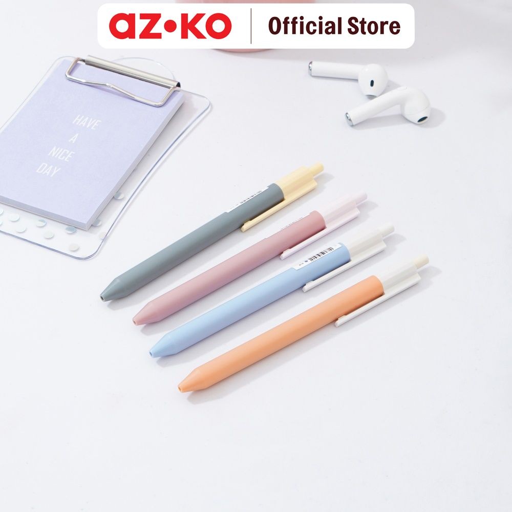 

AZKO Ataru Set 4 Pcs Pulpen Biru Retractable - Pastel Pena Ballpoint Pen Bolpoin Alat Tulis