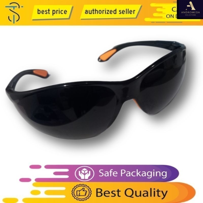 G2 Kacamata Las Safety Hitam Pekat Anti Radiasi | Anti Pecah Hitam Pekat