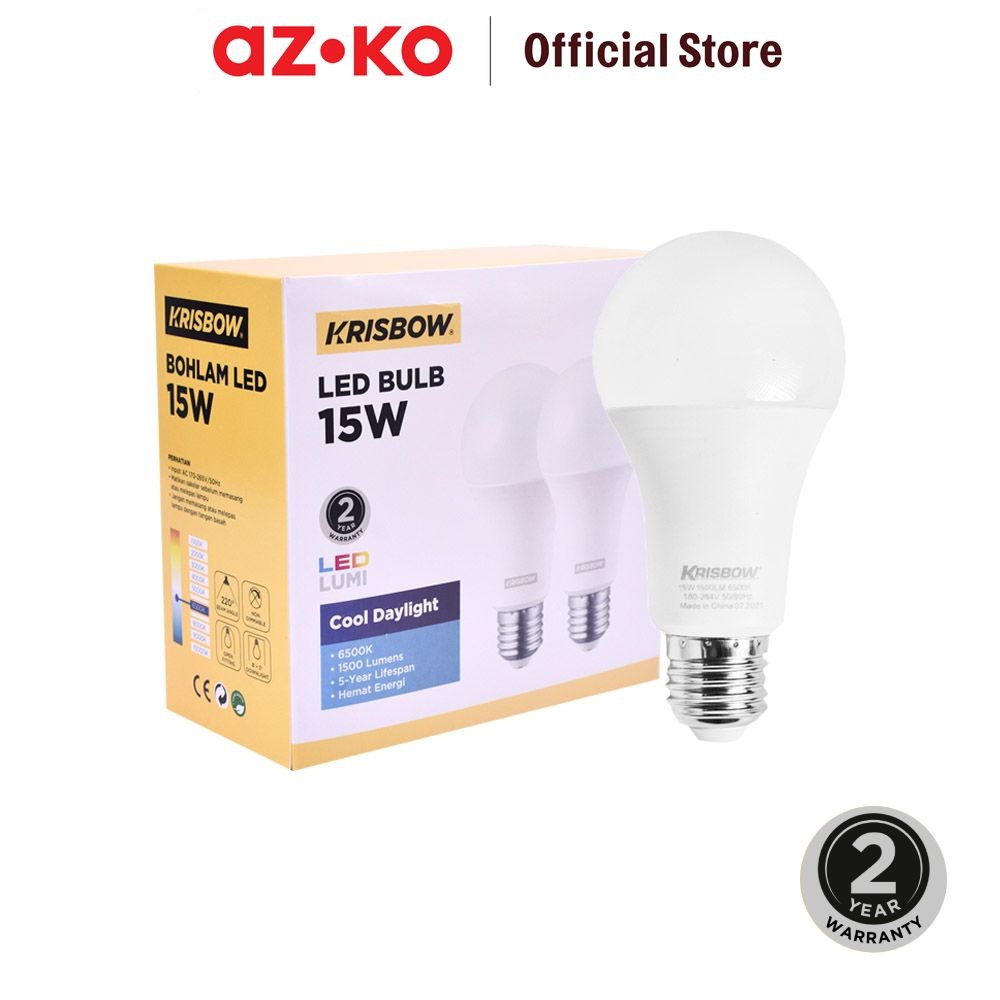 AZKO Krisbow Set 2 Pcs Lumi Bohlam Led Bulb Lampu Indoor Outdoor Light Led Light Bolam