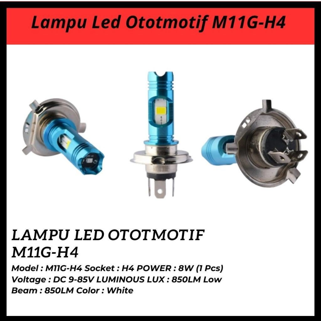 Lampu Depan Motor LED Putih Motor Vixion  M11G-H4