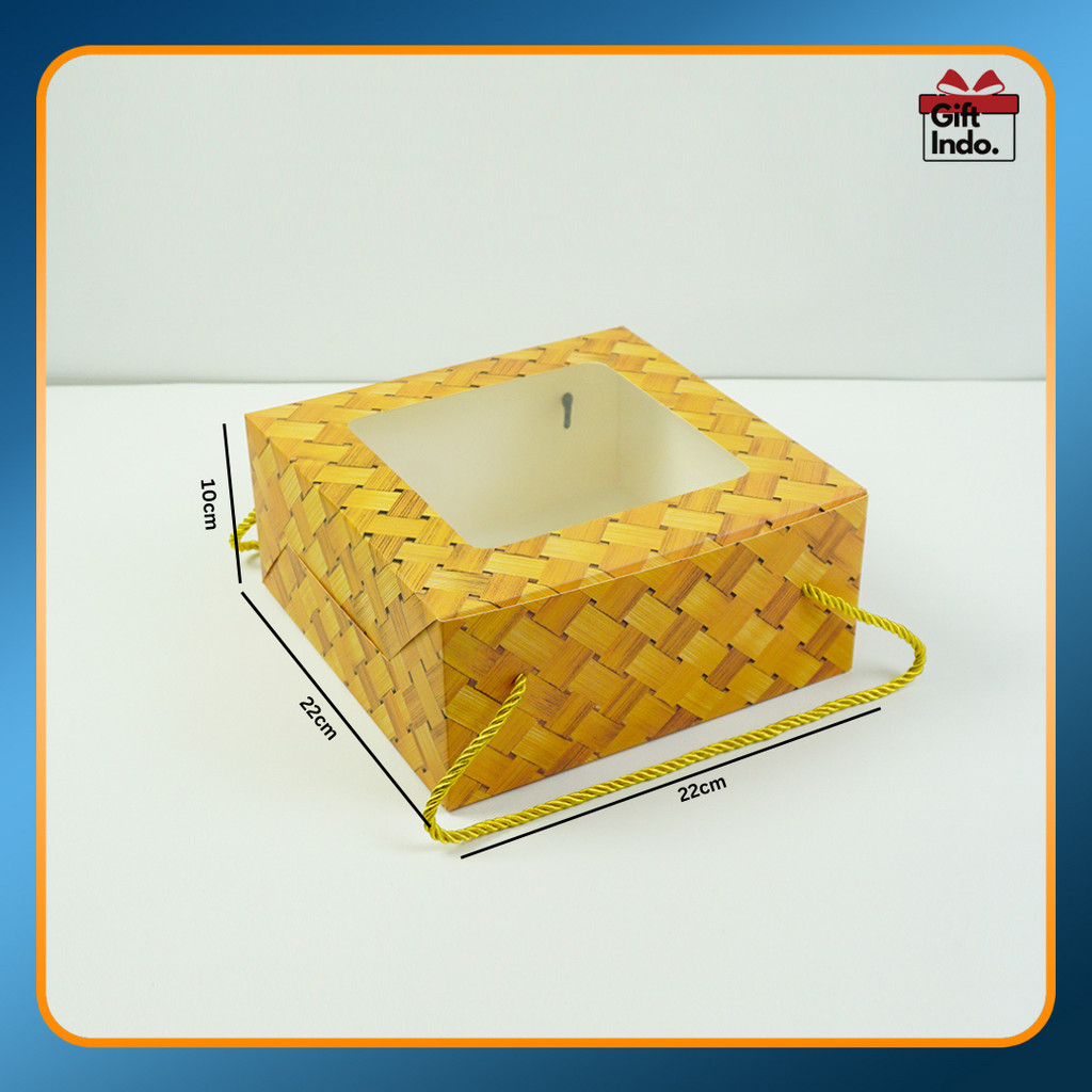 

Box Mika roti Tart Brownies Bolu Ivory Tali 22 x 22 x 10 cm | Dus Catering / Box Souvenir / Dus Pizza / Dus Kue | HD01