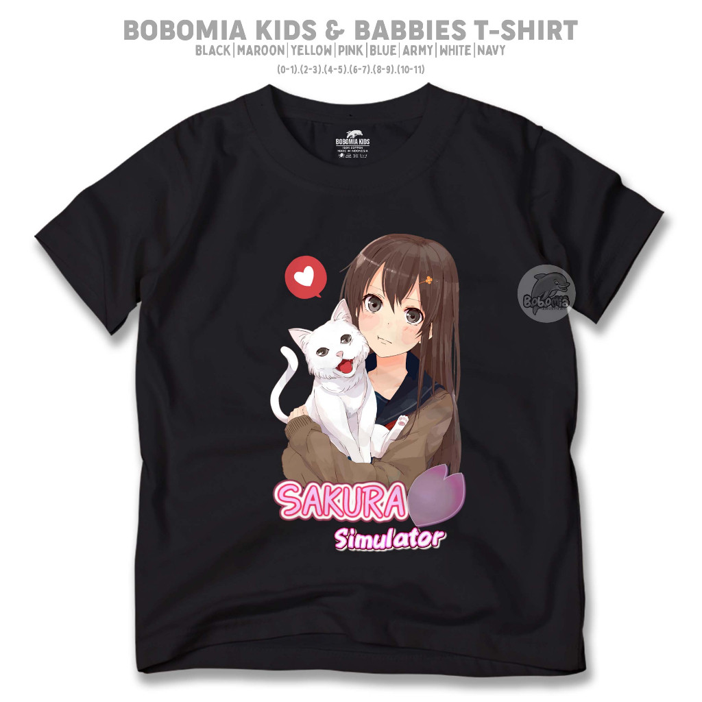 Taurus Kaos Anak Sakura School Simulator Game Mainan | Baju Distro Anak Bayi Remaja Perempuan (0-10 