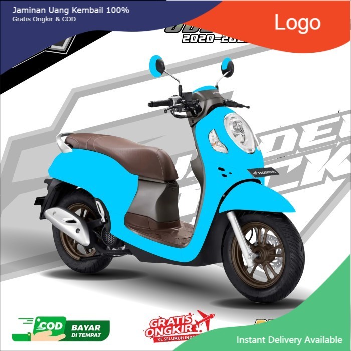 COD Decal Sticker Scoopy New Full body 2020 2021 2022 2023 DS T.02 - Biru, glossy
