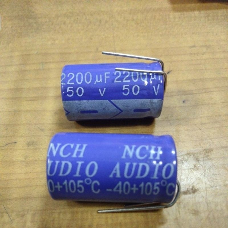 KAPASITOR ELCO ELKO 2200UF 50V NCH AUDIO 2200 UF 2200 MIKRO 50V 50 VOLT ASLI KUALITAS BAGUS
