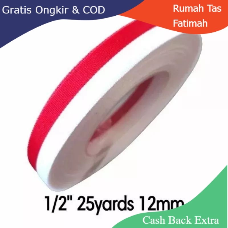 

Promo Pita Kain Bendera Merah Putih ½ Inci x 20 yard 1 roll / Pita Merah Putih 1 cm By Rumah Tas Fatimah