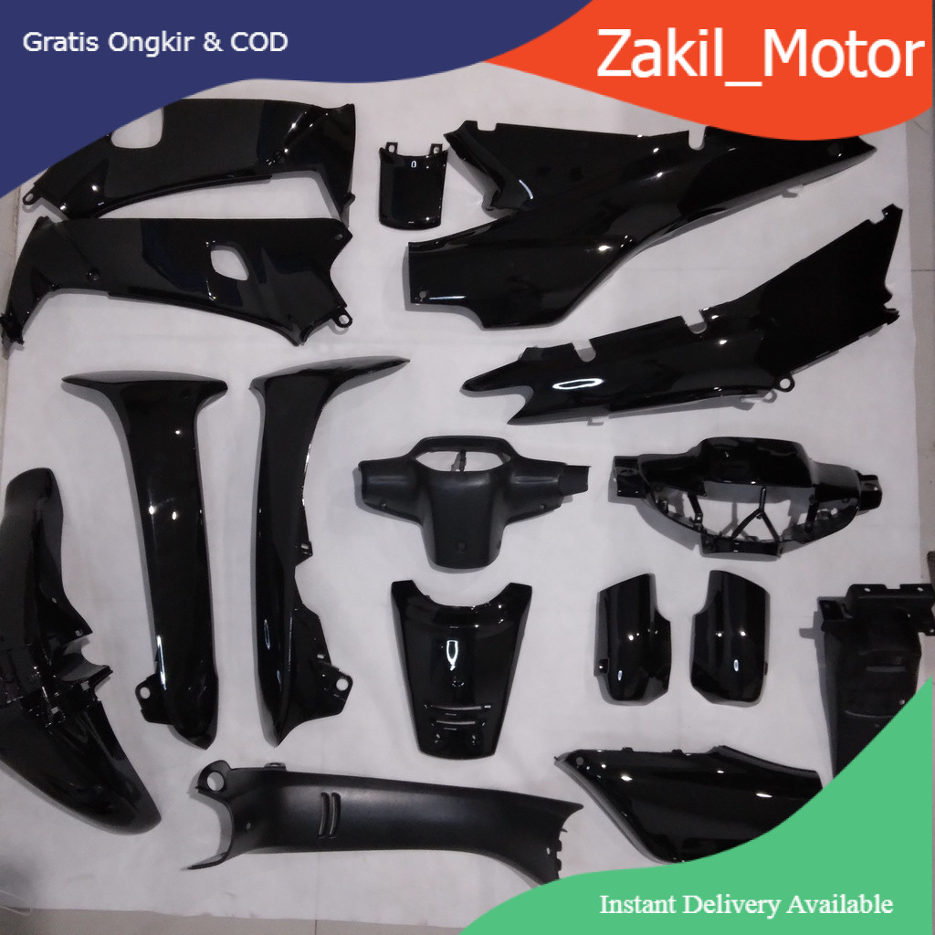 Full Body Supra X Lama 100 cc 1996 1997 1998 1999 2000 2001 2002 Hitam WIN | complete set bodi kasar