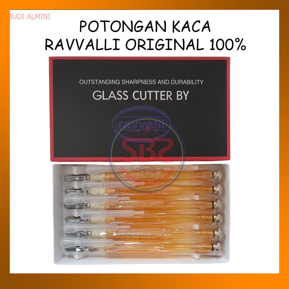 RAVVALLI Pemotong Kaca Ravvalli Original Asli Alat Pemotong Kaca Original Murah Glass Cutter Pisau K