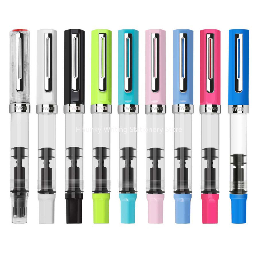 

New TWSBI ECO Piston Pen Transparent Resin Fountain Pen Holder Large Capacity Ink Storage Student Writing Business Supplies Gift