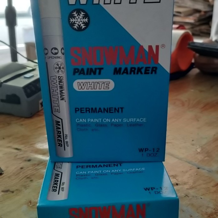 

spidol snowman putih / paint marker white / spidol putih permanent