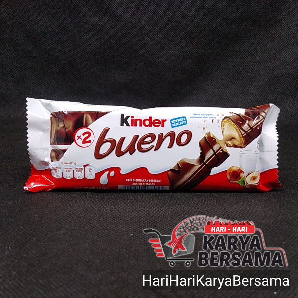 

MAKANAN RINGAN BISKUIT CHOCOLATE KINDER BUENO MILK HAZELNUTS 43GR