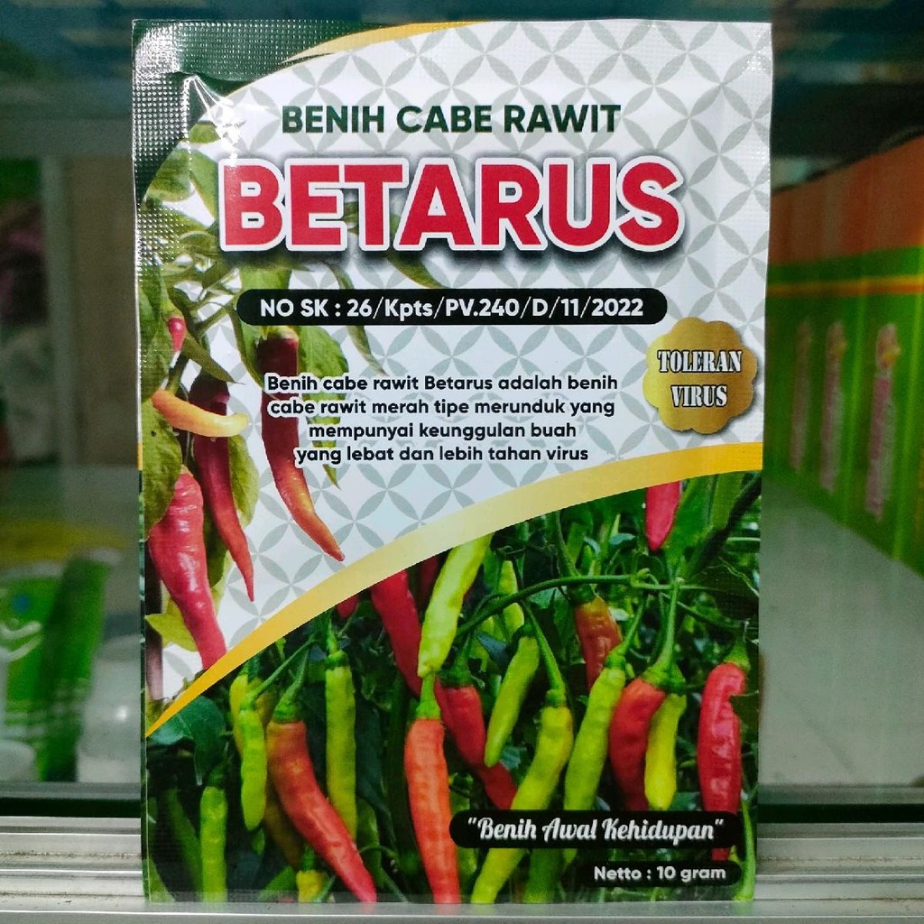 

Cabe Betarus Tahan Virus Kemasan 10gr Original Pabrik
