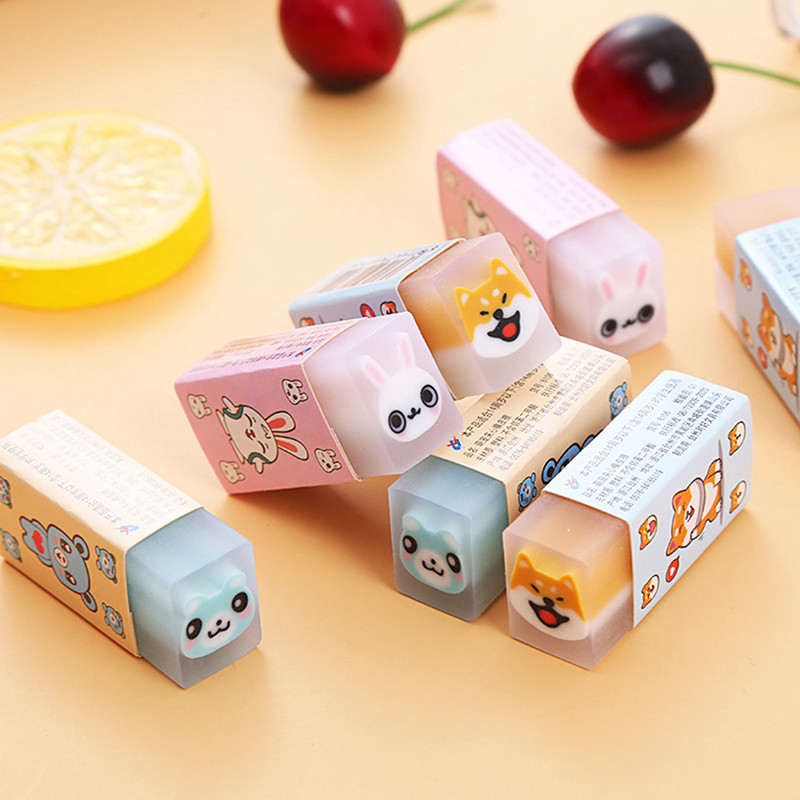 

Kawaii Animals Cartoon Rubber Eraser Pencil Eraser Novelty School Office Supplies Student Prizes Fruit Eraser Gift