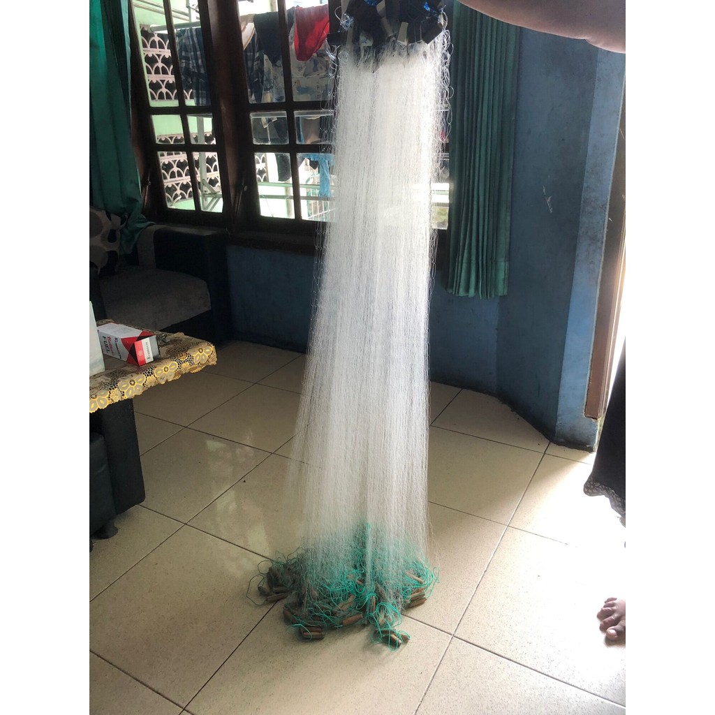 Jaring ikan 2.5 Inci 3 Jari 50 Meter