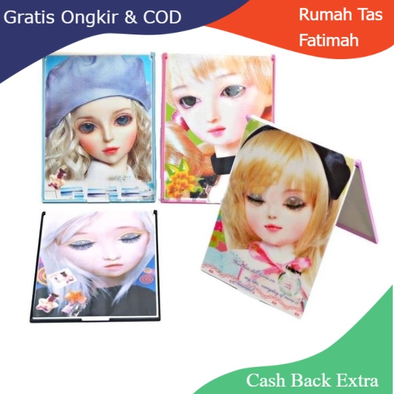 Promo KACA LIPAT LUCU / KACA KECIL / KACA SAKU By Rumah Tas Fatimah