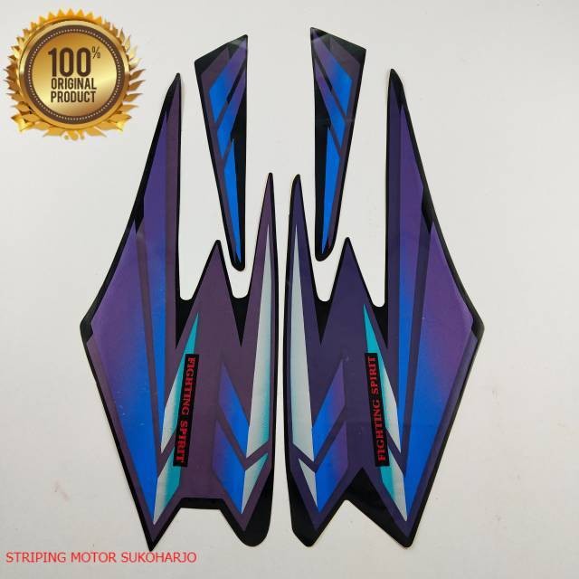 (ORI) striping list body stiker yamaha rx king tahun 2002  hitam full  kualitas original
