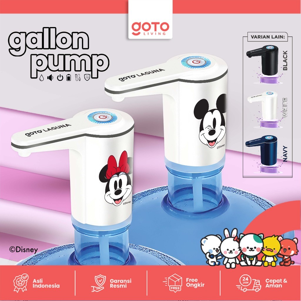 Goto Laguna Gallon Pump Dispenser Air Pompa Galon Elektrik Charge USB