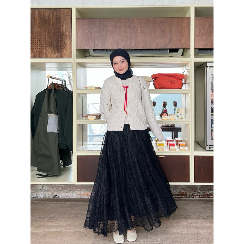 [WOW DISKON] WHYNEUTRALS Rok Brokat Renda Import Bangkok Panjang Wanita