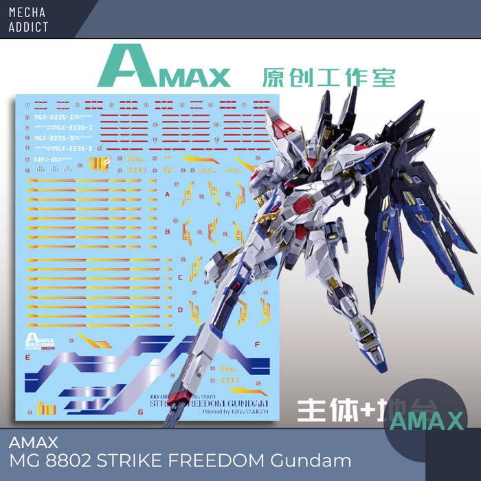 Water Slide Decal MG Daban 8802 Strike Freedom + Base by AMAX