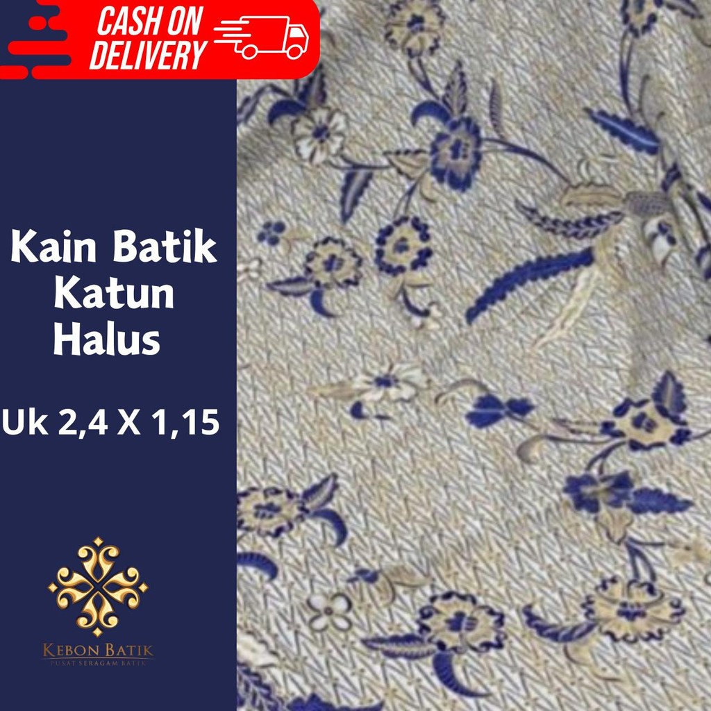 Kain Batik Klasik Warna Biru Bisa COD 2401160002