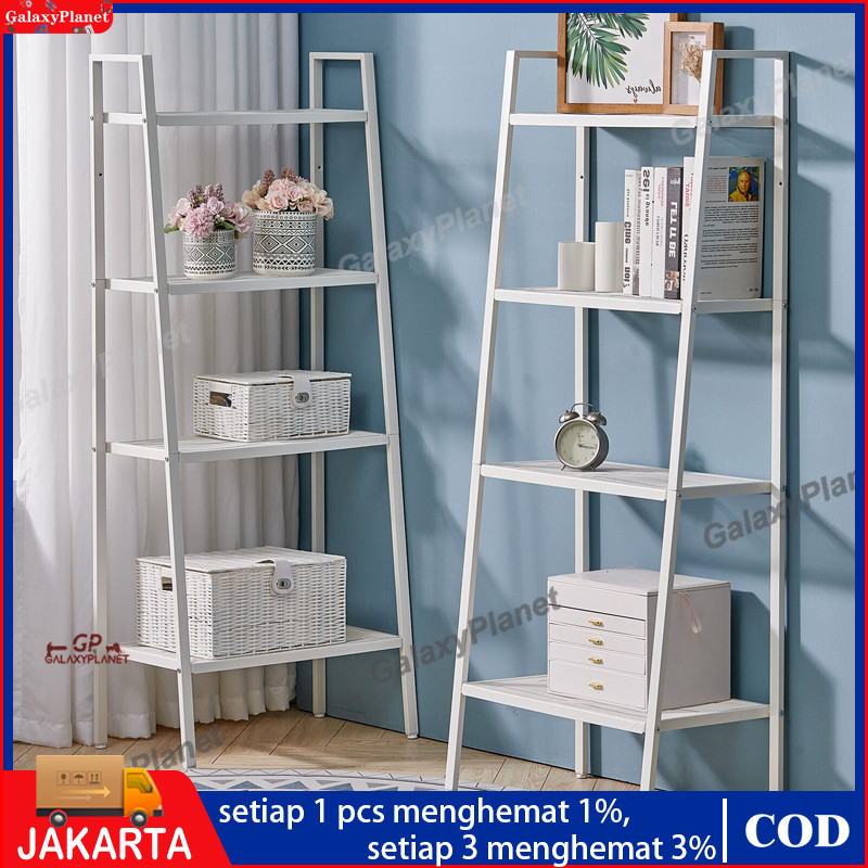 Rak Buku 5 lapis Rak Ruang Tamu Serbaguna Rak Buku Minimalis Aesthetic Rak Besi Rak Bunga