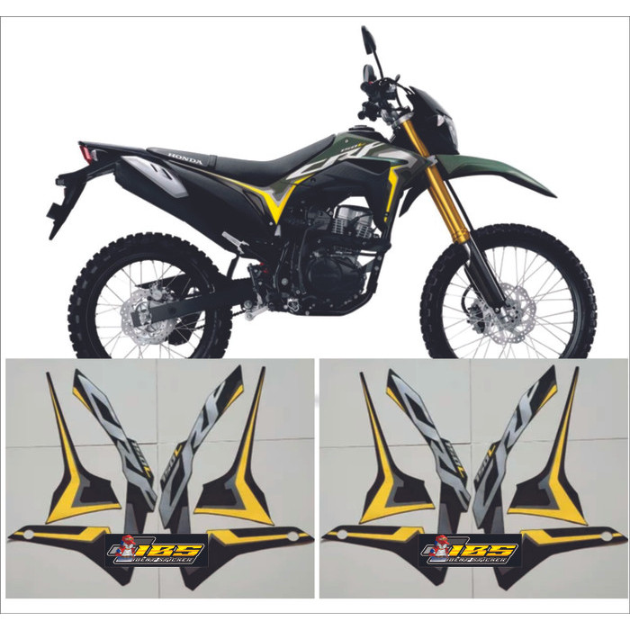 STRIPING STANDAR HONDA CRF 150 L EXTREME GREEN 2022 POLET STIKER