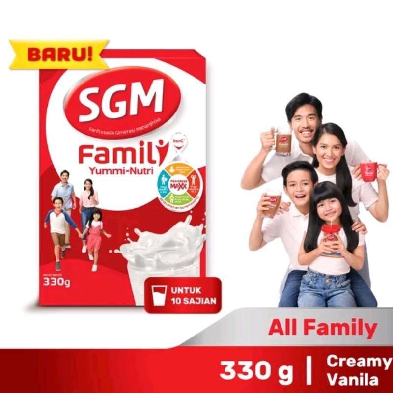 

SGM Family Yummi Nutri Susu Bubuk Keluarga Creamy Vanila 330 gr