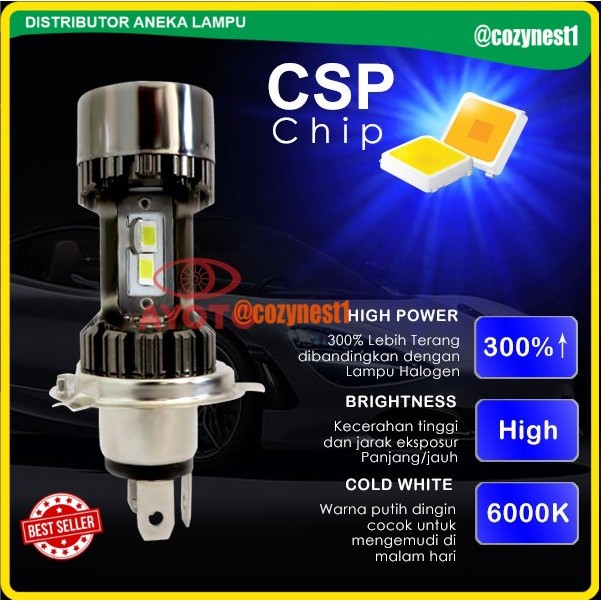 Lampu LED Mobil AYOTO A2-H4 Original - Putih-Putih 1