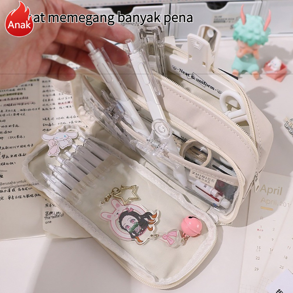 

Bayi Tepak/tempat pensil transparant Import Kotak Pensil Kawaii Kapasitas Besar Kotak Pensil Pensil Lipat Kotak Pensil Pensil untuk Anak Perempuan Alat Tulis Siswa Kantor Perlengkapan Sekolah Perlengkapan Sekolah Anak-Anak