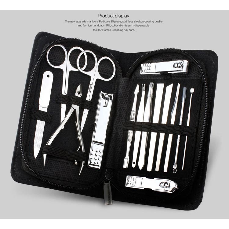 

- DIOLAN Set Perlengkapan Manicure Pedicure 15 PCS - ATE-3061 -