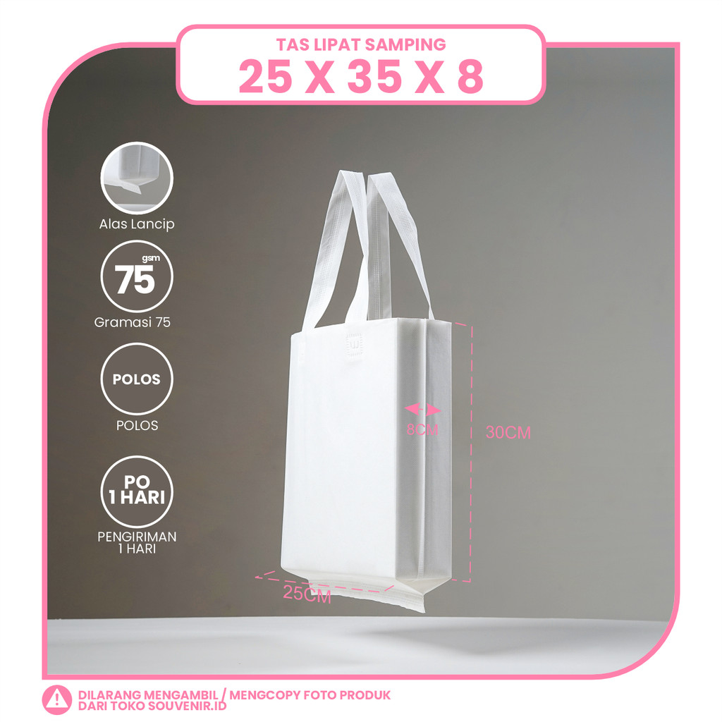 

TAS SPUNBOND LIPAT SAMPING 25X35 (POLOS)