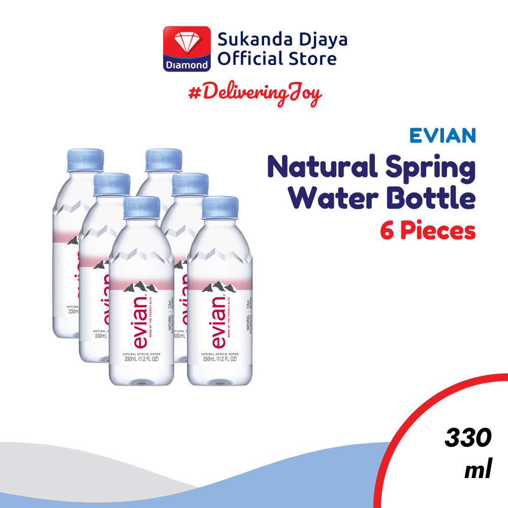 

Evian Natural Mineral Water PET 330 Ml [Isi 6 Pcs]
