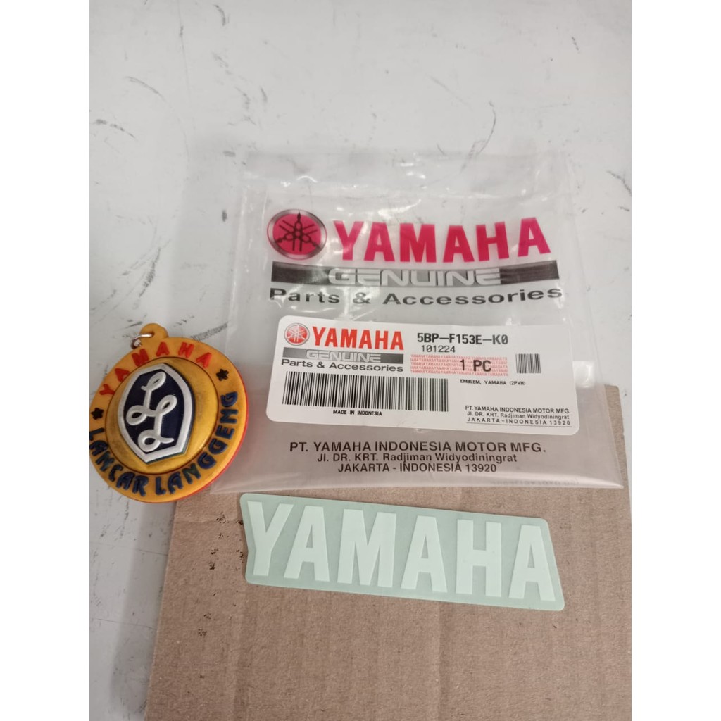 STICKER/EMBLEM  TULISAN YAMAHA COWLING/SAYAP DEPAN AEROX ALPHA TURBO/ULTIMATE ORIGINAL YGP