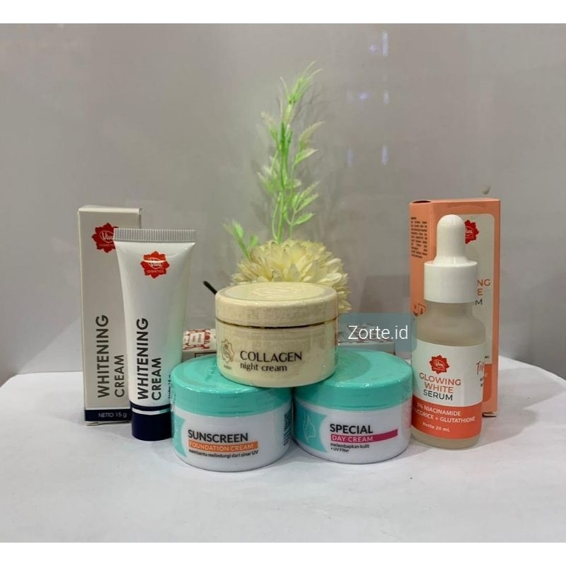 [ VIVA ] Paket Glowing 5macam (w.cream+suns+collagen nc+special dc+glowing.s)