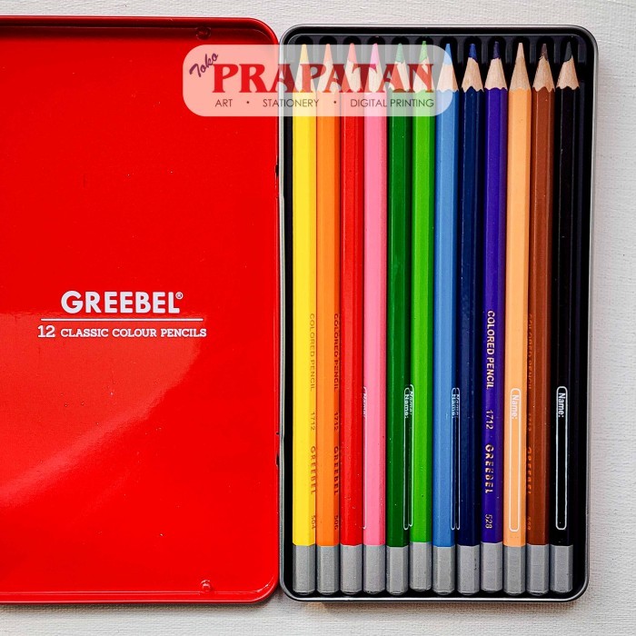 

Pensil Warna Greebel Classic METAL TIN case | Color Pencil - 12C 1712