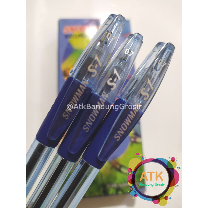 

Pulpen Snowman S-1 Semi Gel Grip Warna Biru Hitam Merah Grosir Murah