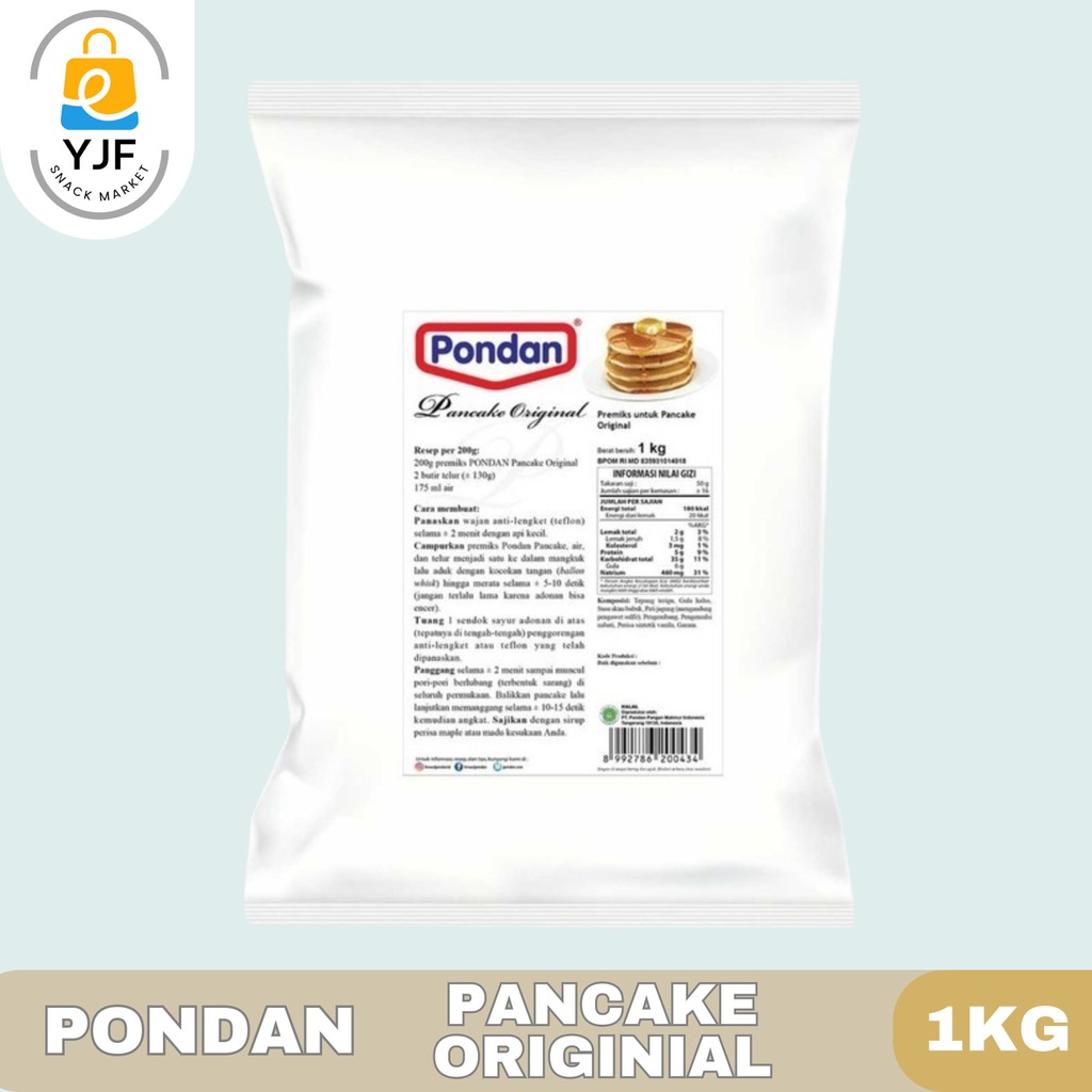 

Pondan Pancake Original 1kg / Premiks Pancake Original / Premiks Pancake 1kg