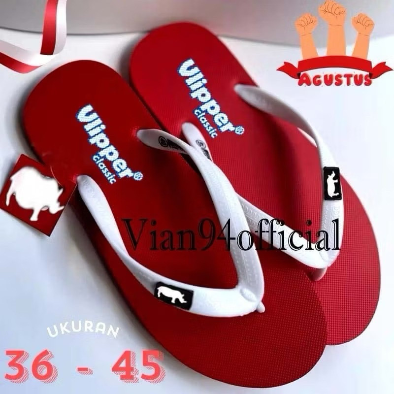 sandal fipper original 100% Sandal TERBARU SANDAL JEPIT PRIA WANITA VLIPPER CLASSIK SIZE 36-45 Keren