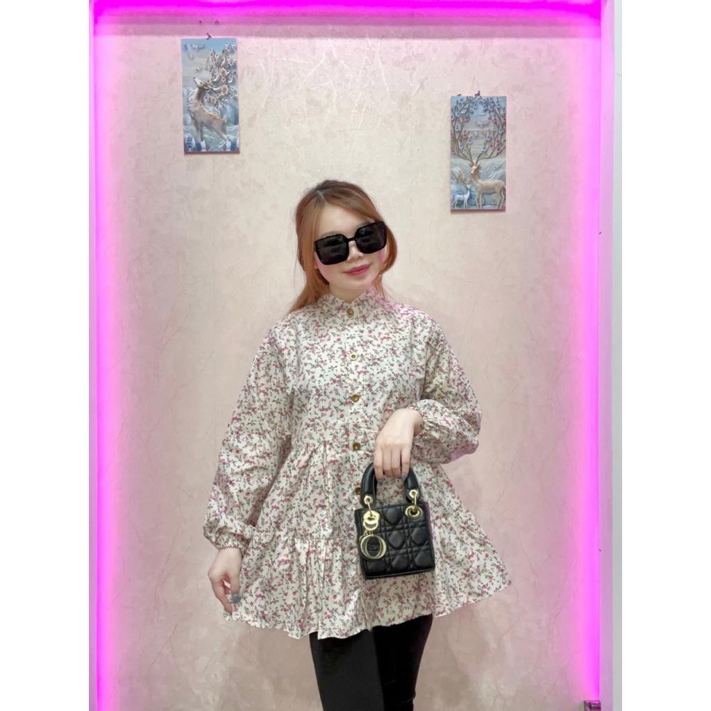 Blouse Mirsany Shakila Oversize Bunga-Bunga Twiscone