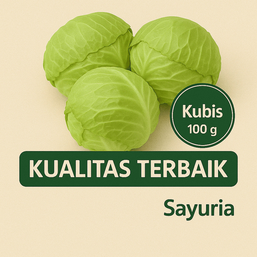 

Sayuria – Kubis Segar 800gr | Renyah & Manis, Cocok untuk Tumis & Sup