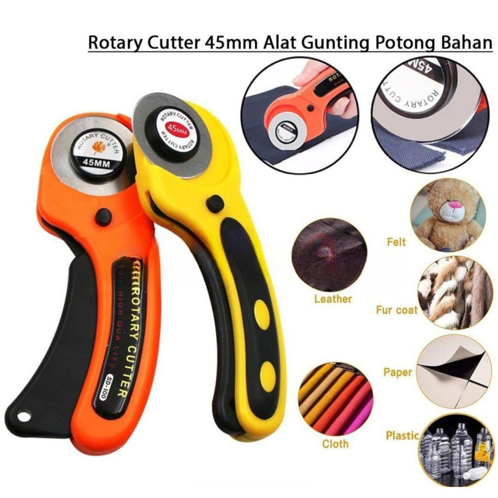 

[BERGARANSI] Harga Promo Rotary Cutter 45mm / Alat Gunting Potong Bahan Kain / Refill Cutter Berkualitas Paling Dicari