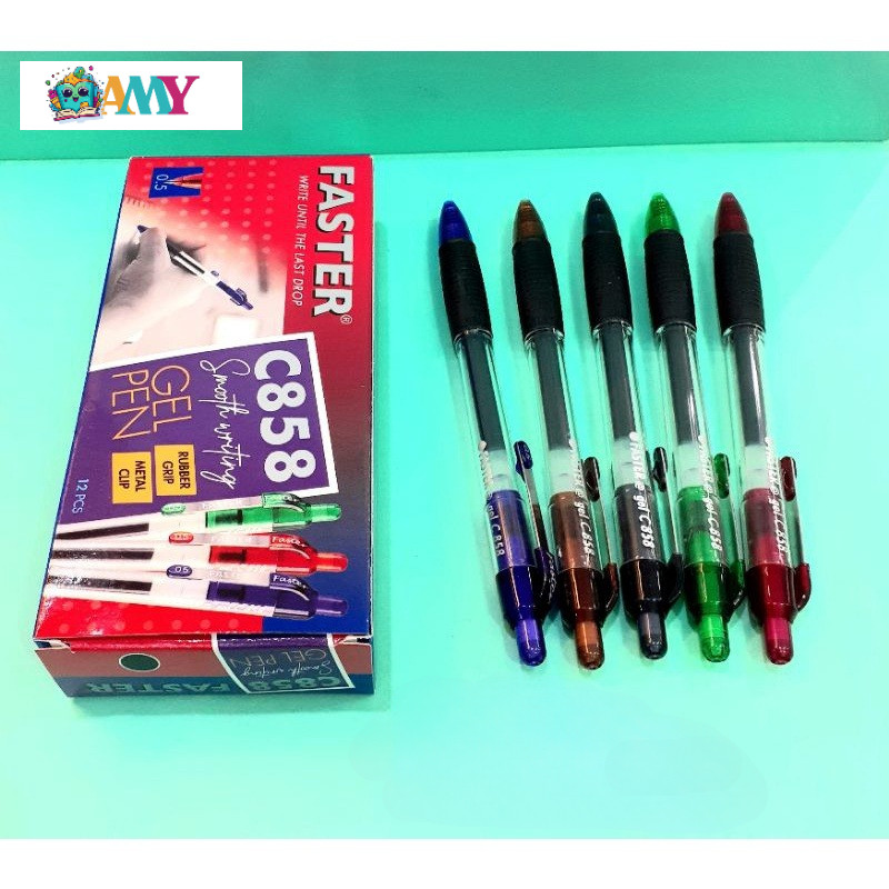 

FASTER BALLPOINT GEL C858 HITAM AMY STASIONARY